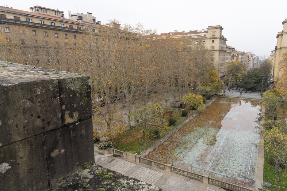 Inusual vista de Carlos III desde el edificio de Los Caídos.