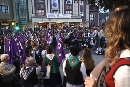 Concentración contra las agresiones sexuales en Basauri, en una imagen de archivo.