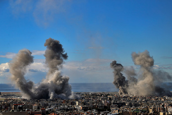 Bombardeo israelí contra Beirut.