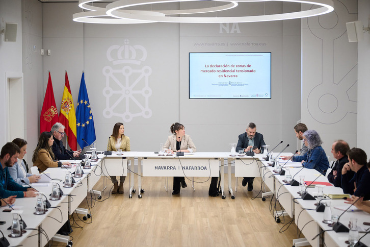 Reunión de la consejera Alfaro con los alcaldes, este miércoles.