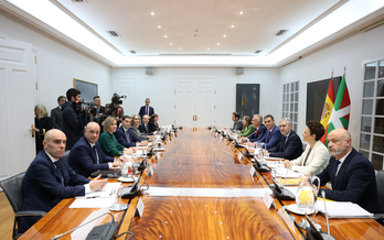 Imagen de la reunión de la Comisión Bilateral de Cooperación Permanente celebrada en la Moncloa.