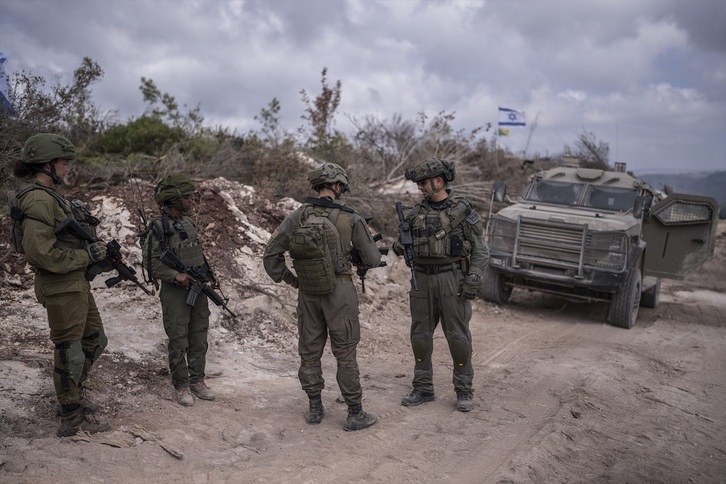 Soldados israelís en el sur de Líbano.