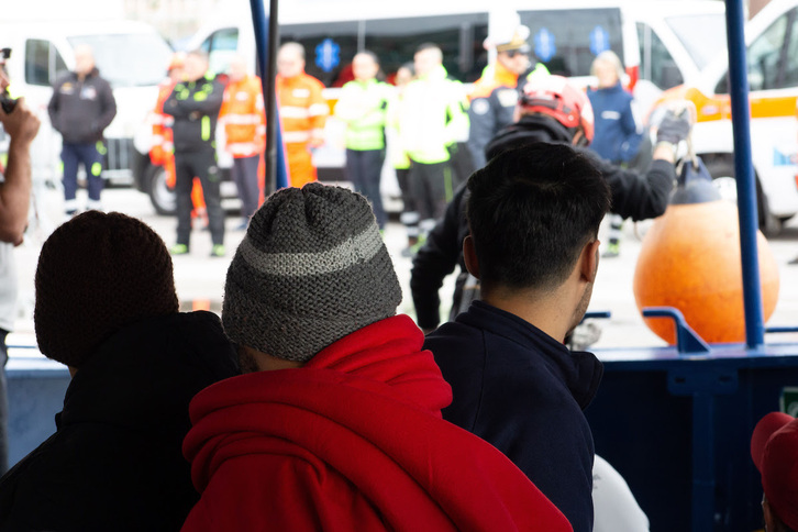 El desembarco ha tenido lugar en el puerto de Salerno. 