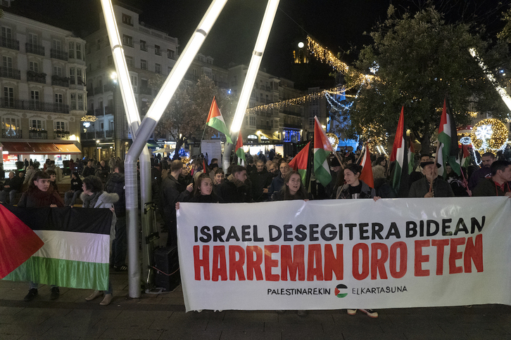 Imagen de la concentración celebrada en Gasteiz.