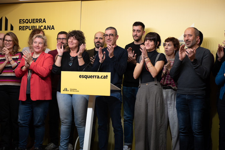 El expresidente y candidato a la presidencia de ERC Oriol Junqueras, tras la votación del Congreso del partido.