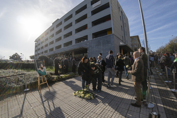 Acto de homenaje a Mikel Zabalza del pasado sábado en Donostia.