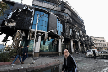 Edificios destruidos por los trece años de guerra, en una imagen de este lunes en Damasco.