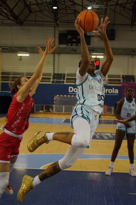 Delicia Washington, una de las ausentes de IDK Euskotren en el partido de Eurocup del miércoles.