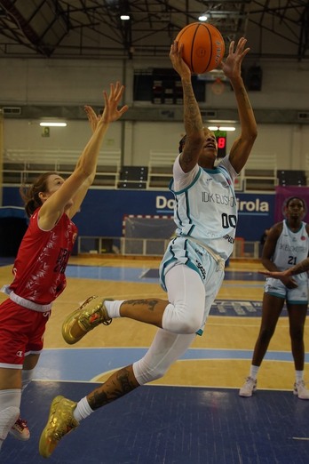 Delicia Washington, una de las ausentes de IDK Euskotren en el partido de Eurocup del miércoles.