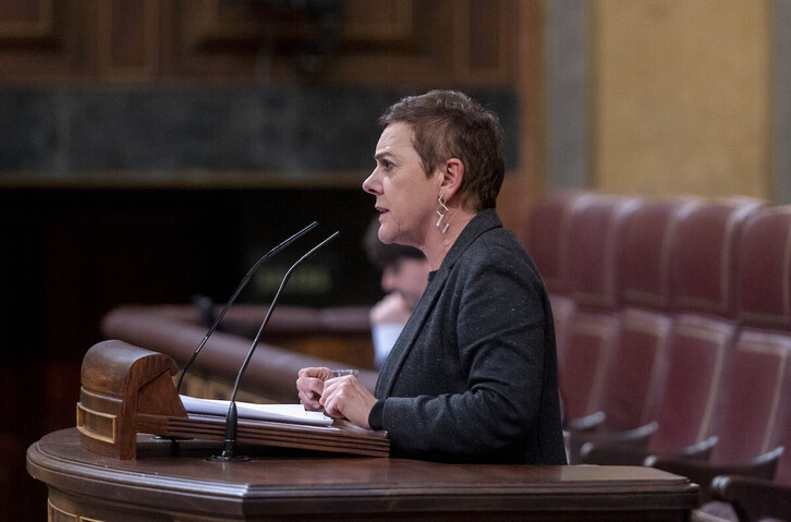 La diputada de EH Bildu Mertxe Aizpurua, durante su intervención en el Congreso.