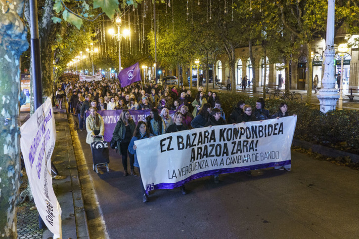 Reciente manifestación contra la violencia machista.