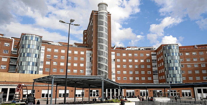 Panorámica del Hospital de Cruces, el mayor centro hospitalario de Osakidetza.