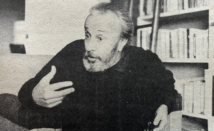 Marc Legasse durante la entrevista concedida a 'Egin' en 1987