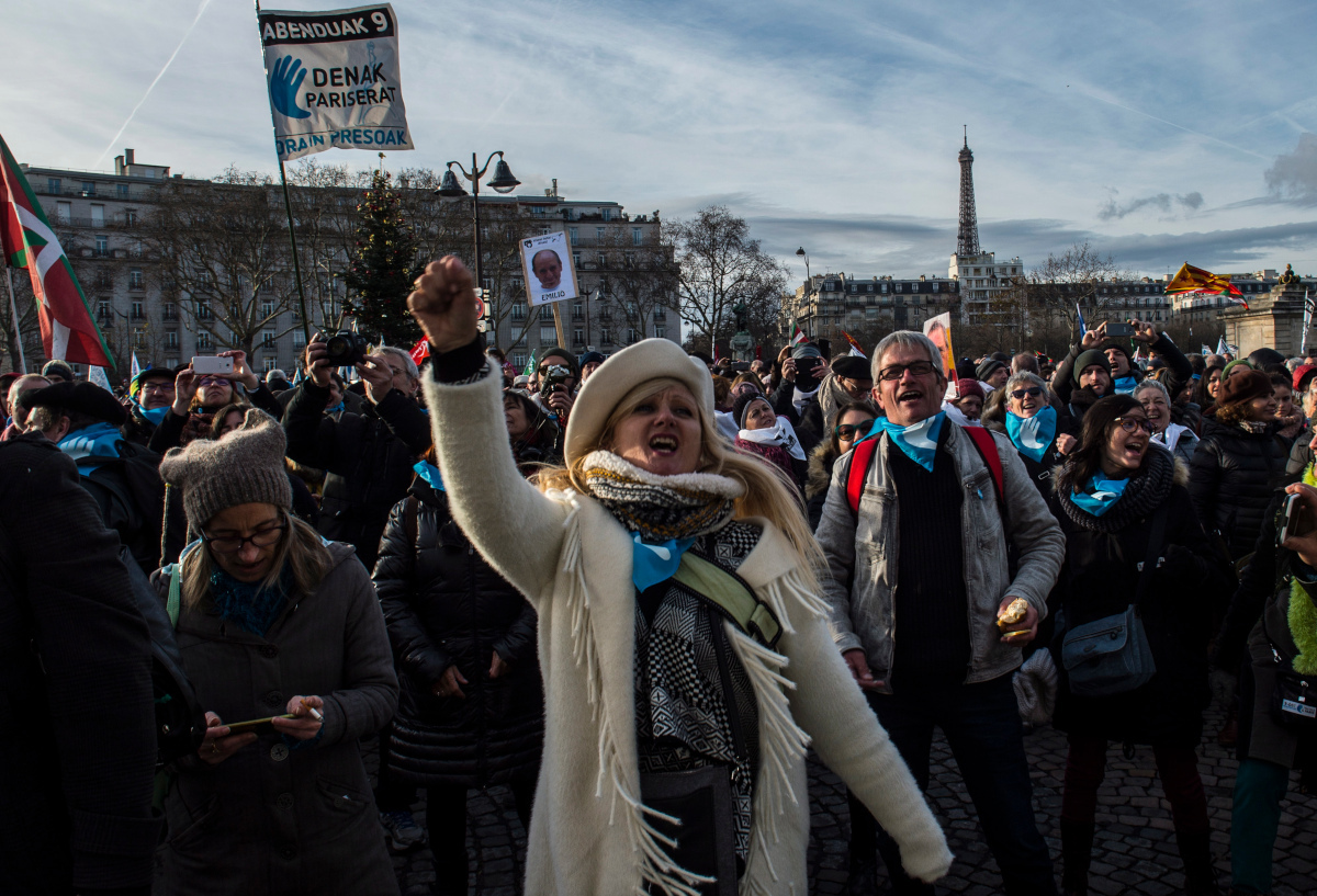 ‘Orain presoak’, movilización por los presos en París, 2017. (Marisol Ramirez | FOKU)