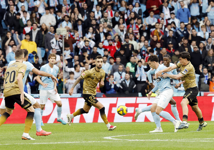 Los donostiarras no han podido frenar al Celta, sobre todo en la primera mitad.