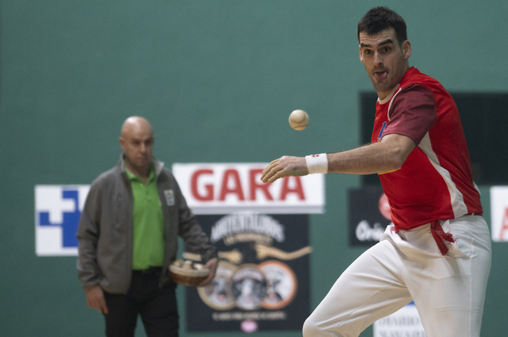 Joseba Ezkurdia, aurreko partida batean.