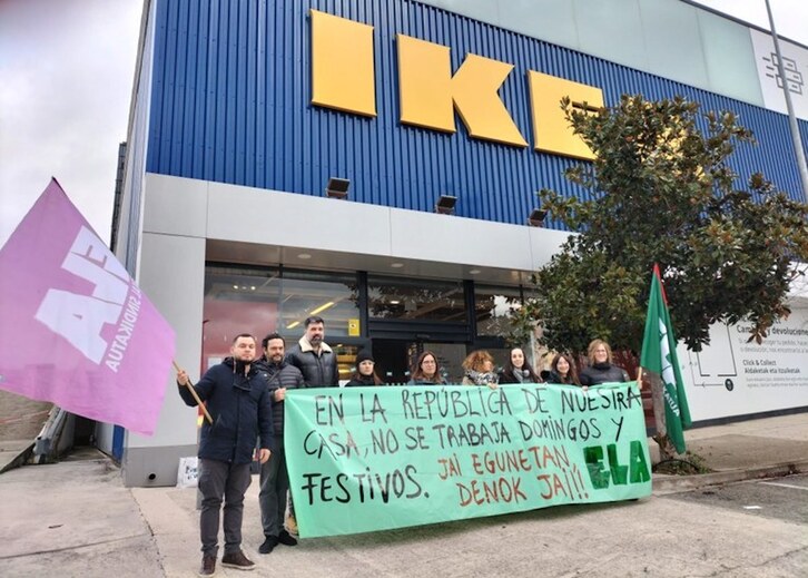 ELA ha reivindicado el descanso de los trabajadores en domingos y festivos ante IKE de La Morea.