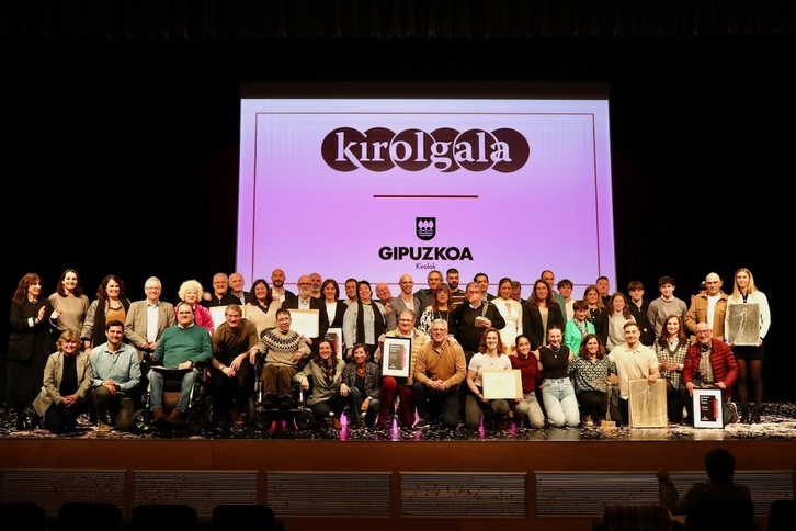 Participantes en al última edición de la gala del deporte guipuzcoano, celebrada el pasado viernes en Ficoba.