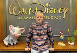 David Barrero, en el único sitio del estudio de Disney Animation donde les dejan hacer fotos públicas.