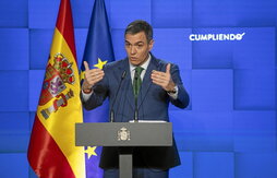 Pedro Sánchez, durante su comparecencia tras el Consejo de Ministros.