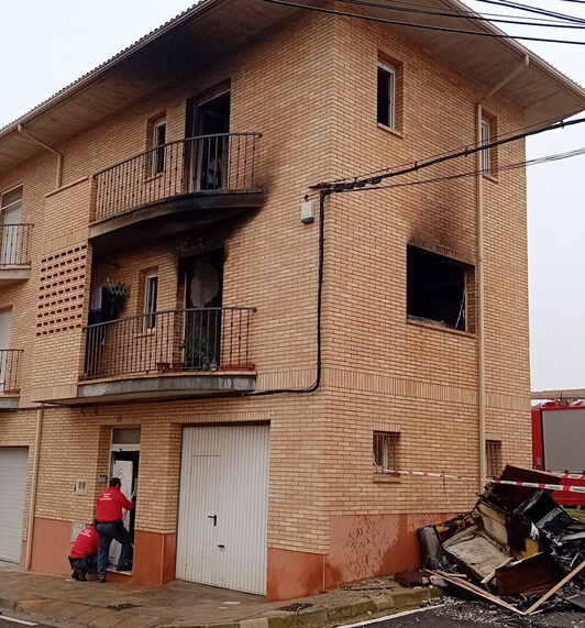 Incendio en una vivienda de Tutera.