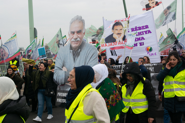 Protesta por la liberación de Ocalan celebrada en Alemania en noviembre.