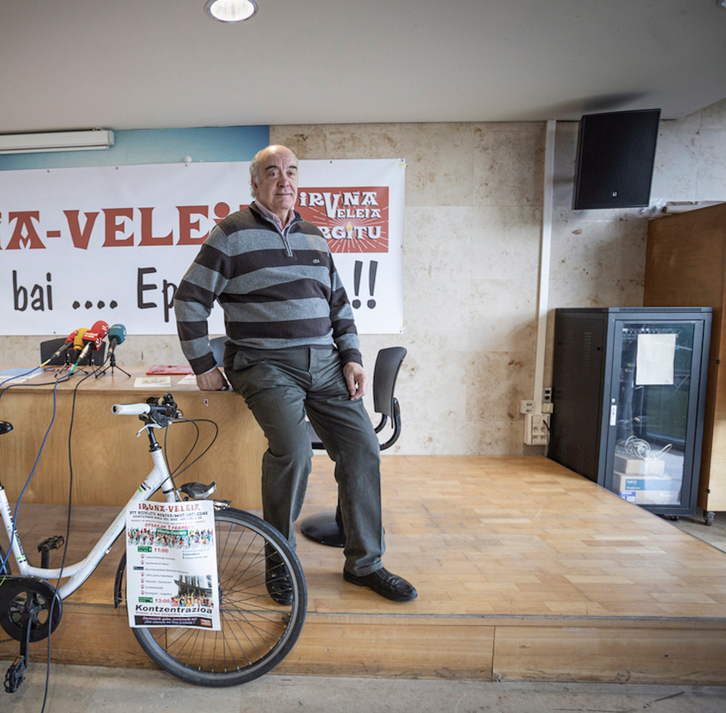 Gontzal Fontaneda, SOS Iruña-Veleia plataformaren prentsaurreko batean