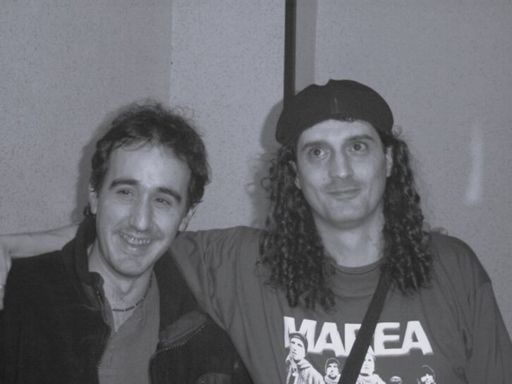 Patxi Irurzun junto a David González, en 2002.