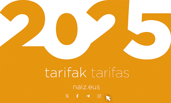 NAIZ publizitate tarifak 2025