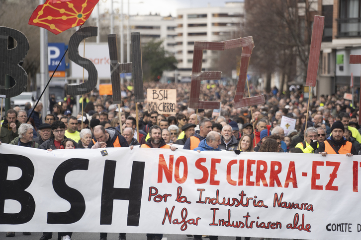 Manifestación del pasado 21 de diciembre en defensa de BSH Ezkirotz.