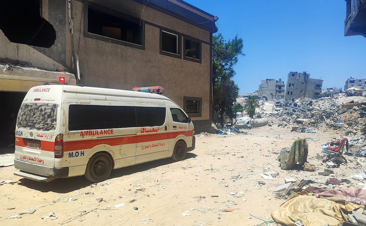 Hospital de Gaza evacuado, en una foto de archivo. 