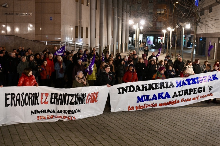 Barakaldon astearte honetan eginiko protesta elkarretaratzea.