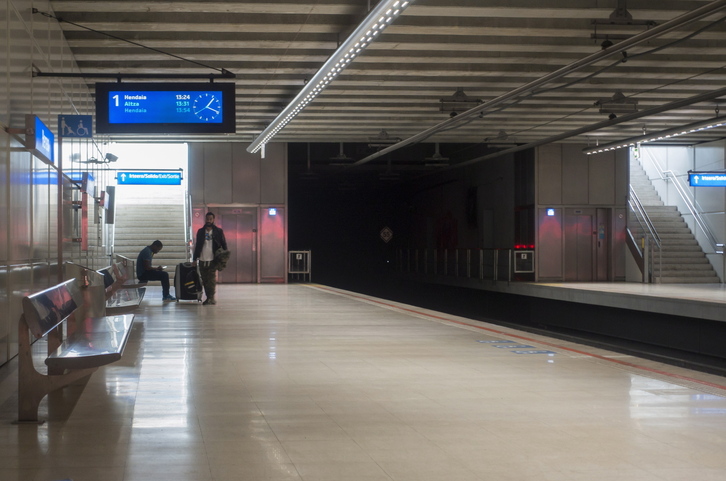 Estación de Herrera, en Donostia, en una imagen de archivo.