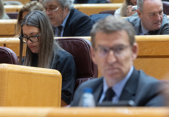 Nogueras (Junts) y Feijóo (PP), en una sesión anterior en el Congreso.