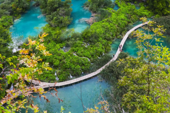 Imagen del espectacular parque de Plitvice.