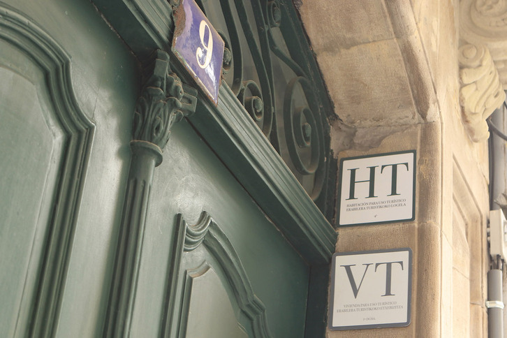 Plaza turísticas en Bilbo.