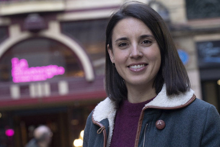 Irene Montero, este pasado viernes en La Sinsorga (Bilbo):