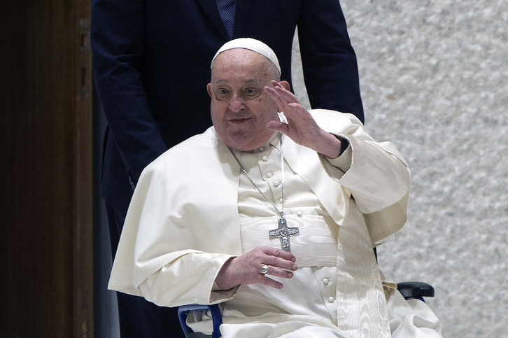 Bergoglio, en una de sus últimas comparecencias públicas.