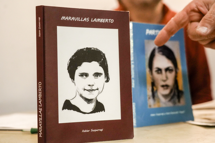 Xabier Susperregiren «Maravillas Lanberto» liburua, aurkezpenean.