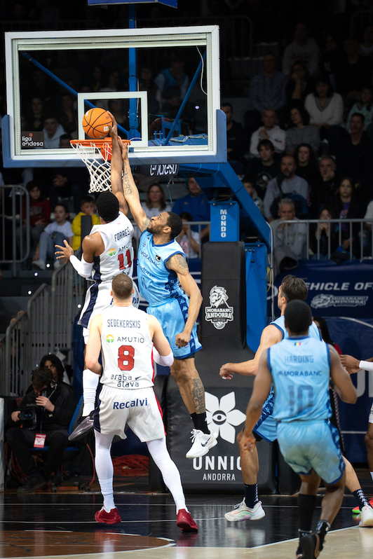 Trent Forrest ha intentado, sin éxito, liderar la remontada baskonista en Andorra.