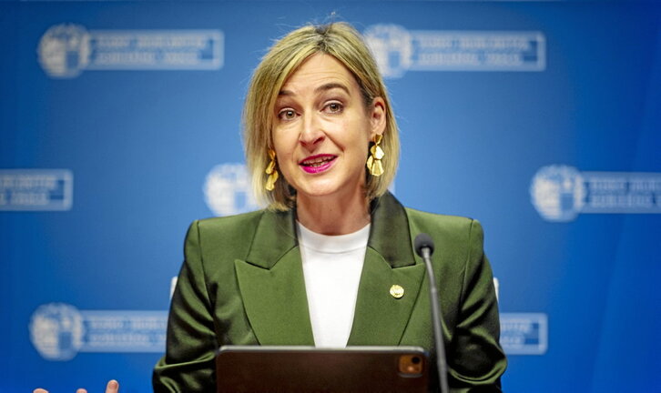 María Ubarretxena, portavoz de Lakua y consejera de Gobernanza, Administración Digital y Autogobierno.