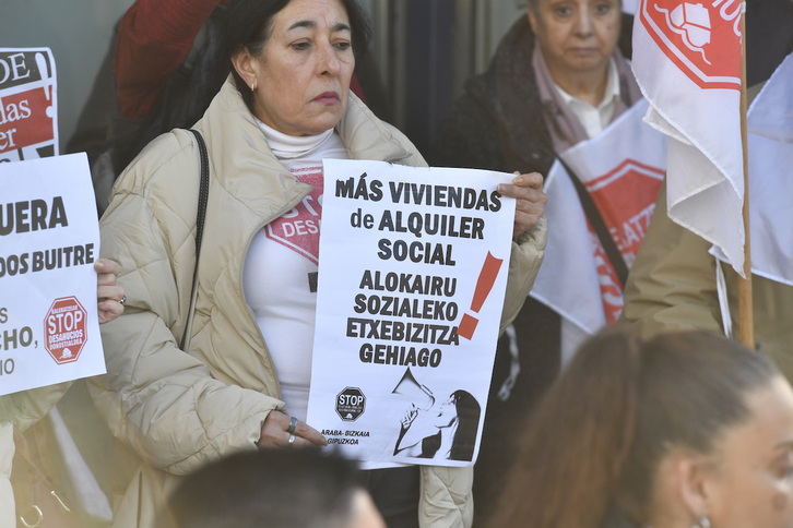 Foto de archivo de una concentración de Stop Desahucios.