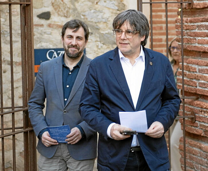 Puigdemont, junto a Comin en una imagen de archivo.
