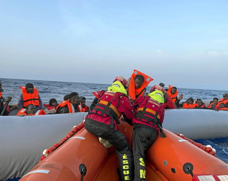 Aita Marik atzo egindako erreskatearen argazkia.