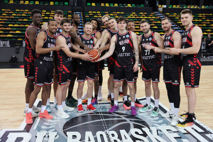 La plantilla de Surne Bilbao Basket, en el «Media Day».