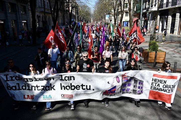 Imagen de unas de las movilizaciones realizadas en la enseñanza pública.