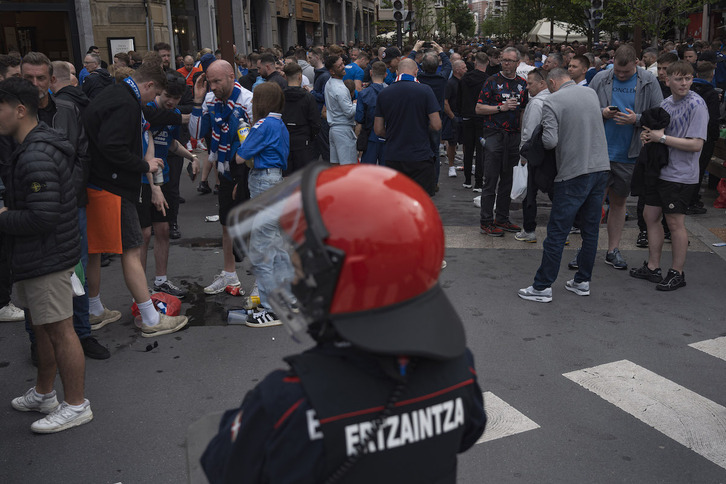 La presencia policial se hizo notar durante toda la jornada.