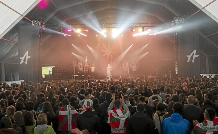 Discurso político principal del topagune de 2025, que se celebró en Berriozar.