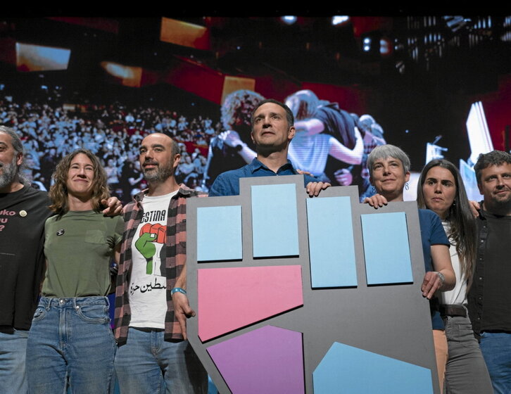 Integrantes del Comité Ejecutivo de ELA, con Mitxel Lakuntza a la cabeza.