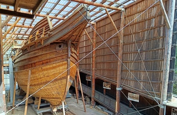 Albaolan dago ikusgai XVI. mendeko San Joan Baleontziaren erreplika.